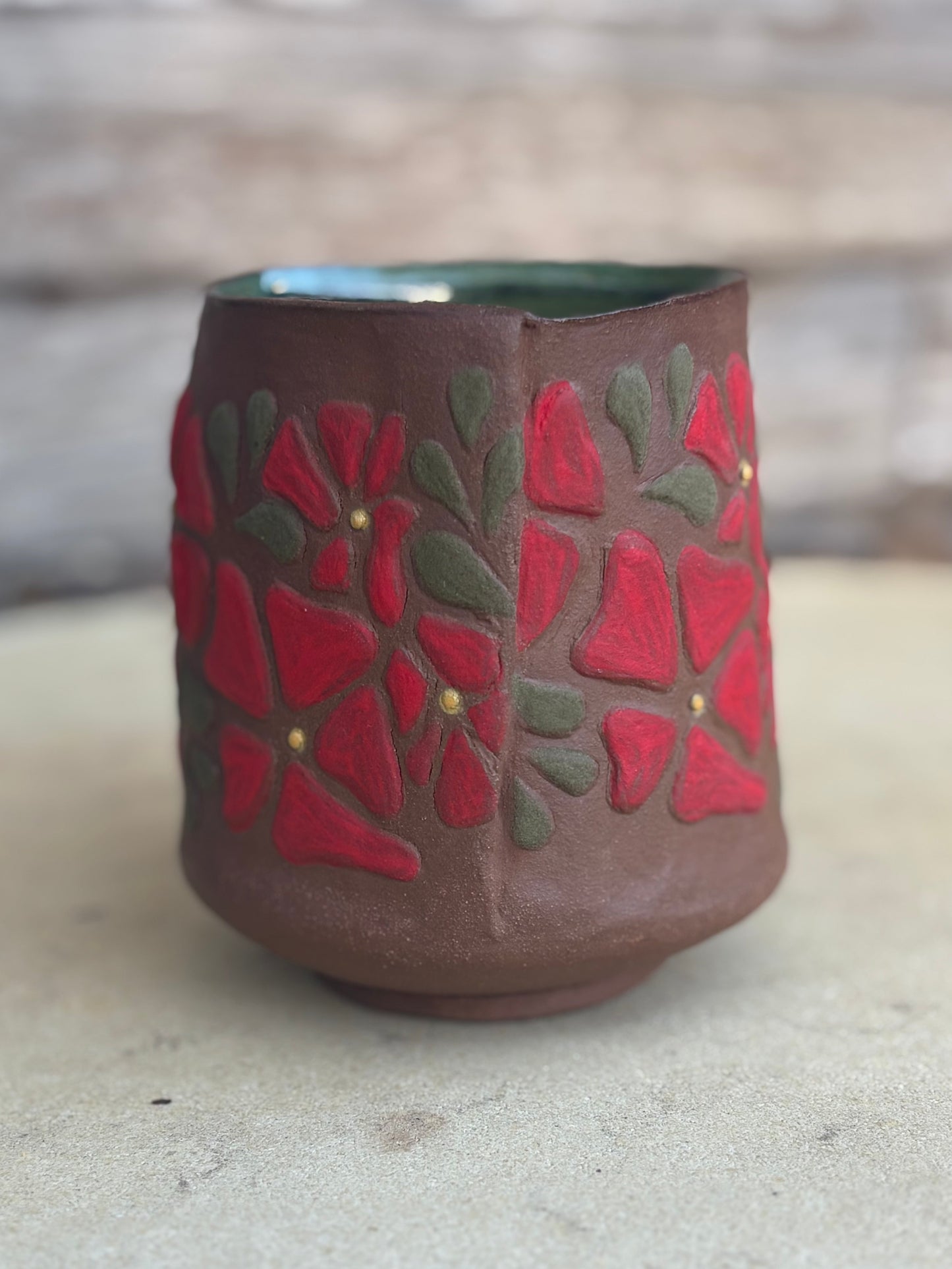 Flora Mug - Bold Poppy