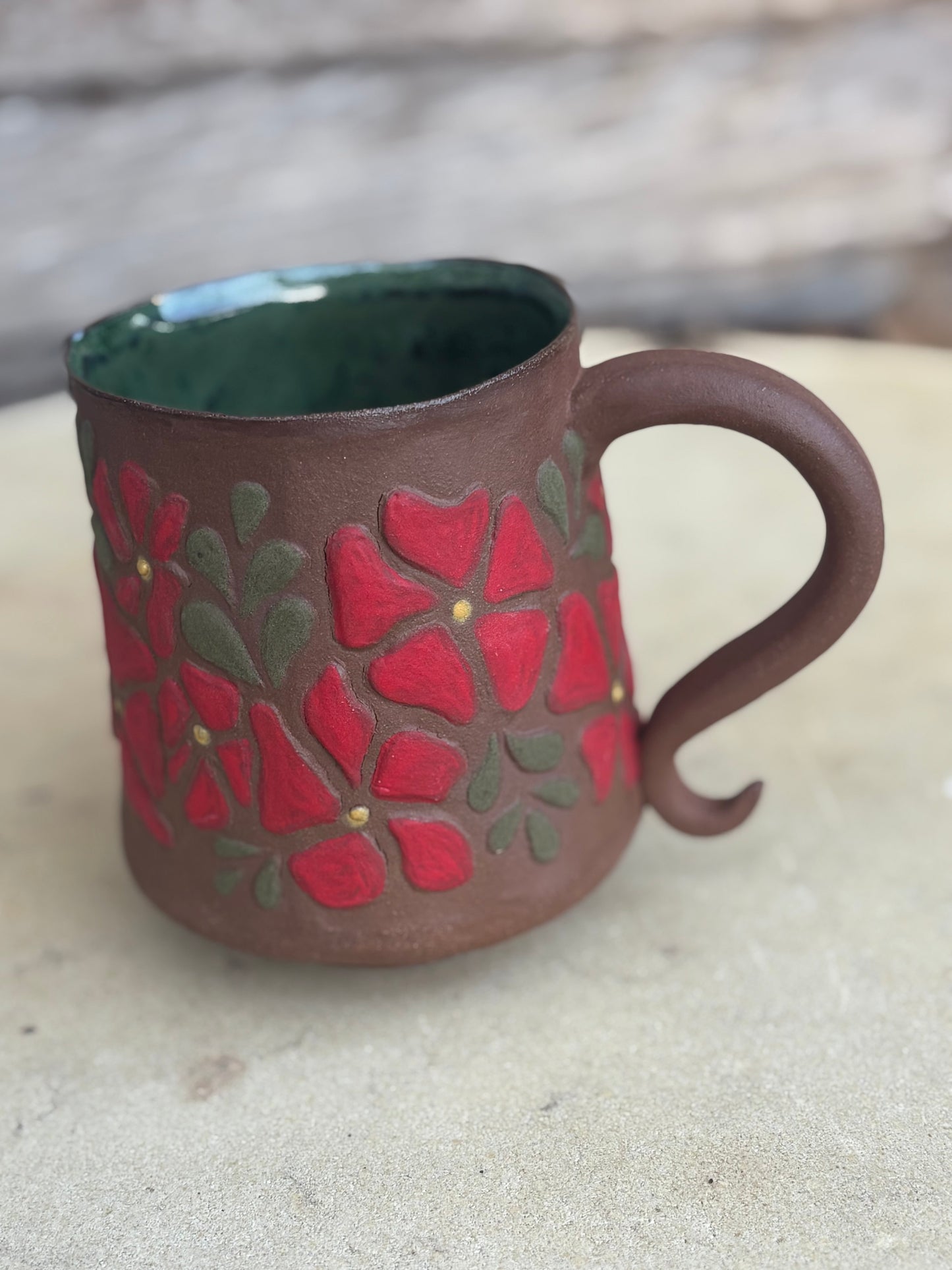 Flora Mug - Bold Poppy