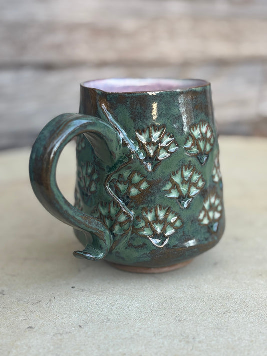 Thistle Mug - Emerald/Violet