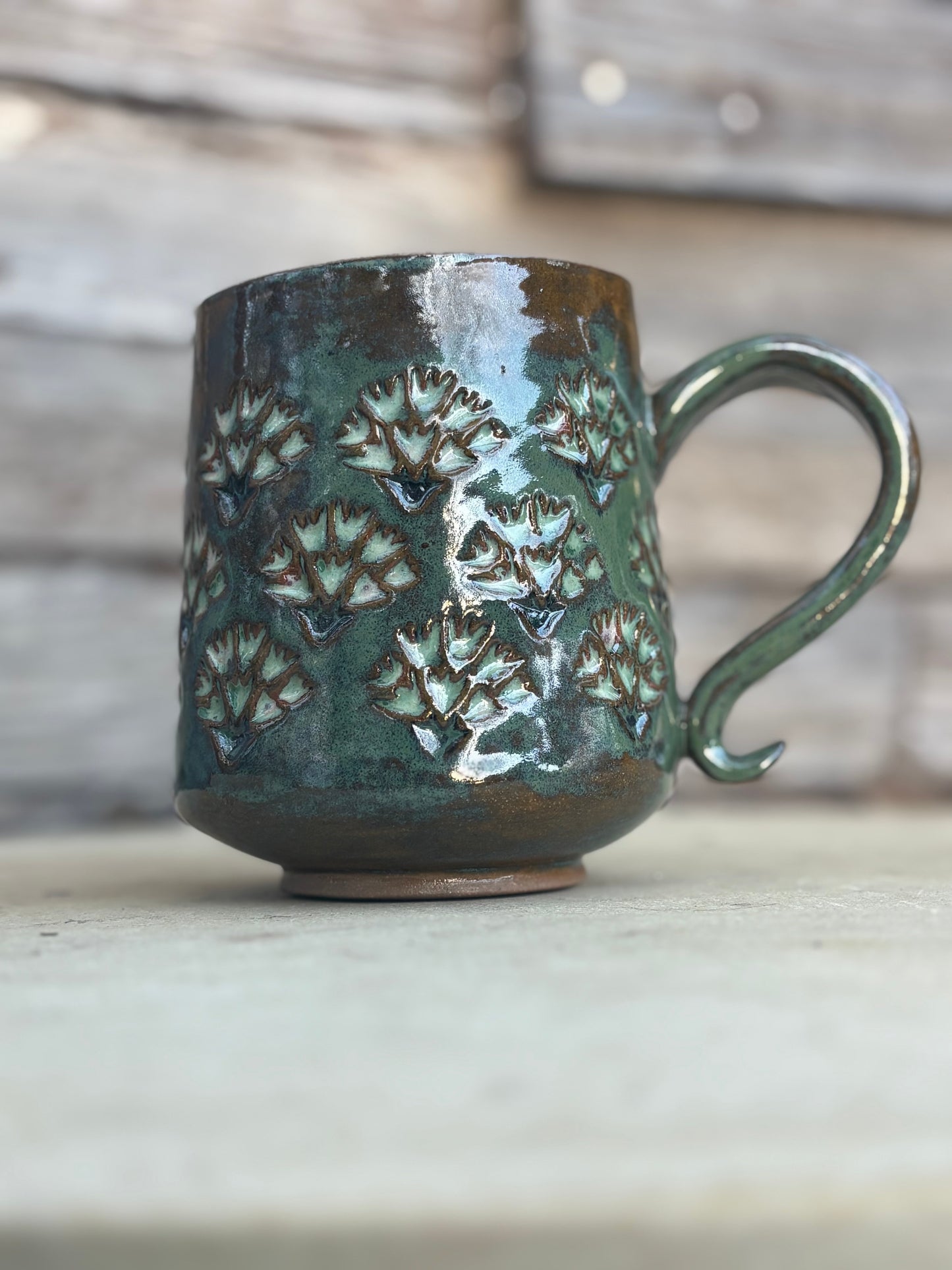 Thistle Mug - Emerald/Violet
